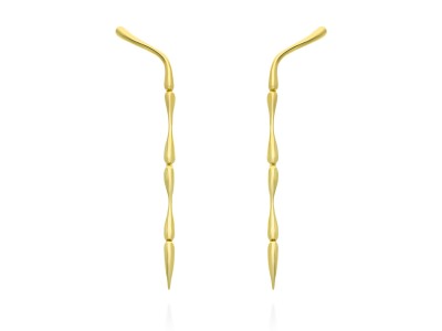 Earrings Flow  in golden silver