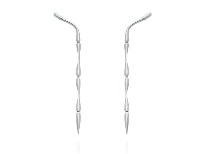 Pendientes Flow  en plata dorada