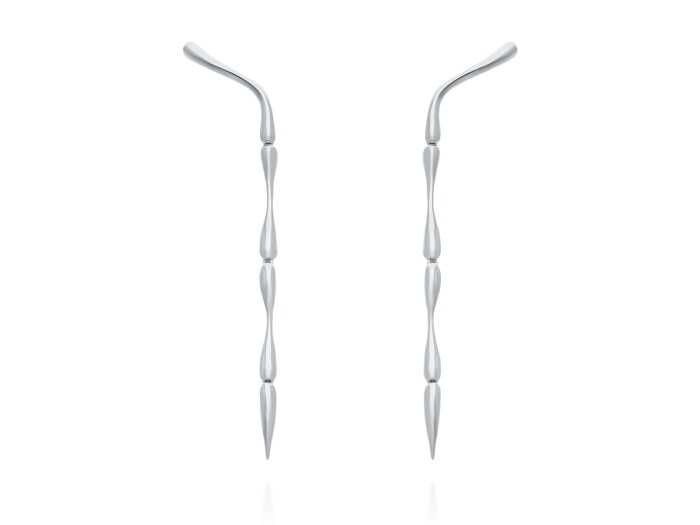 Pendientes Flow  en plata dorada