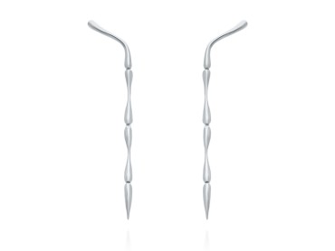 Earrings Flow  in golden silver