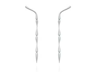 Earrings Flow  in golden silver