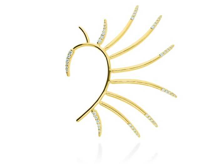 Earcuff de plata con circonita