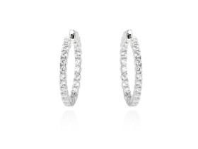 Earrings GENEVE White in silver