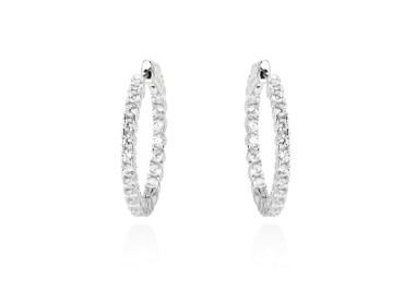 Earrings GENEVE White in silver