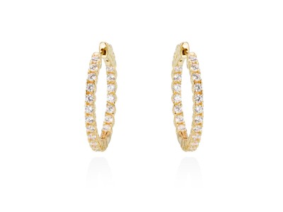 Earrings GENEVE White in silver