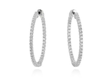 Earrings GENEVE White in silver