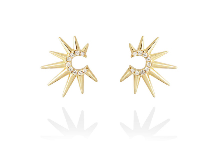 Pendientes LYRA en plata dorada