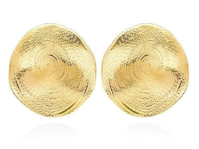 Pendientes de plata botón con textura