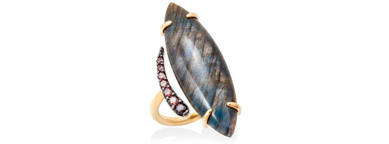Anillo Pisa en plata dorada