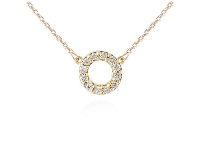 Necklace in 18kt. Gold and diamonds de Marina Garcia Joyas en plata Necklace in 18kt yellow gold with 12 diamonds carat total weight 0.07 (Color: Top Wesselton (G) Clarity: SI).(length: 40-42 cm.)