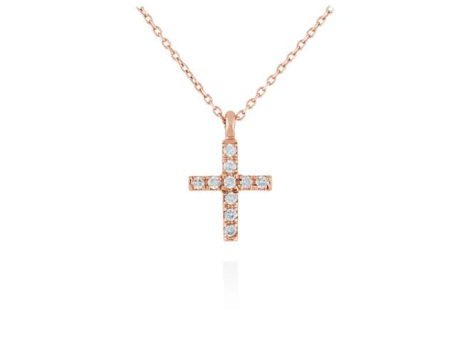 Necklace in 18kt. Gold and diamonds de Marina Garcia Joyas en plata Necklace in 18kt rose gold with 10 diamonds carat total weight 0.06  (Color: Top Wesselton (G) Clarity: SI).(length: 40-42 cm.)