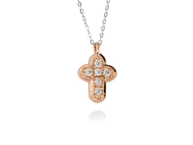 Necklace in 18kt. Gold and diamonds de Marina Garcia Joyas en plata Necklace in 18kt rose gold and 6 diamonds carat total weight 0.09  (Color: Top Wesselton (G) Clarity: SI).(length: 40-42 cm.)