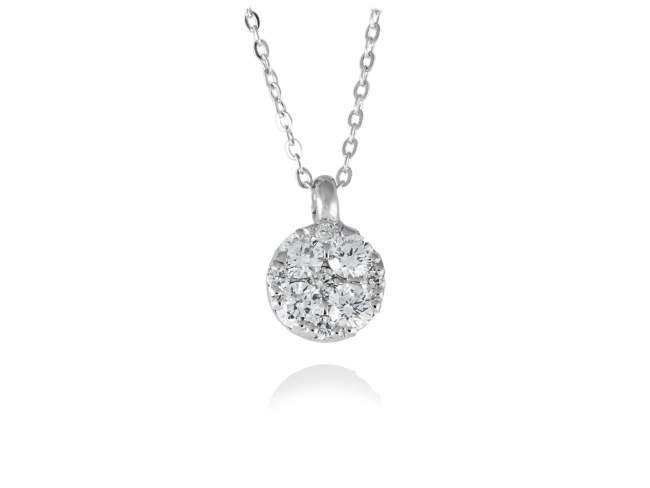 Necklace in 18kt. Gold and diamonds de Marina Garcia Joyas en plata Necklace in rodhium plated 18kt white gold and 9 diamonds carat total weight 0.22  (Color: Top Wesselton (G) Clarity: SI).(length: 40-42 cm.)