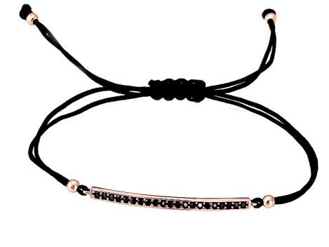 Bracelet SUITE black in rose silver