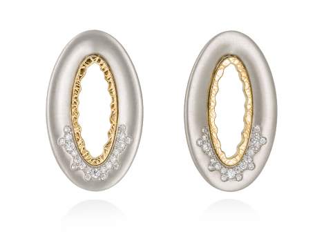 Earrings MIRAGE white in silver
