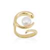 Ring SIAM pearl in golden silver