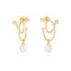 Earrings WHAM pearl in golden silver