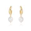 Earrings AOMORI pearl in golden silver