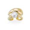 Ring AOMORI pearl in golden silver