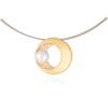 Necklace SAKAY pearl in golden silver