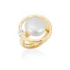 Ring OSAKA pearl in golden silver
