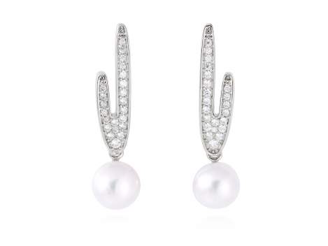 Ohrringe SAKAY perle in silber