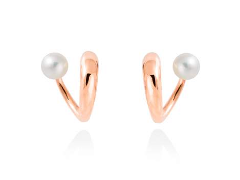 Earrings PHUKET pearl in rose silver