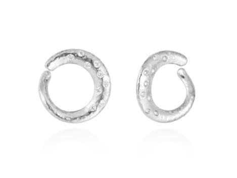Earrings LAOS white in silver