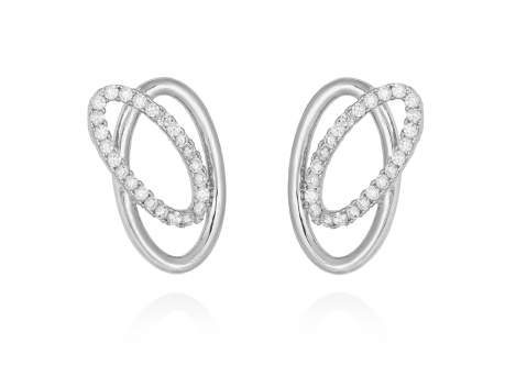 Earrings AUSTRAL white in silver