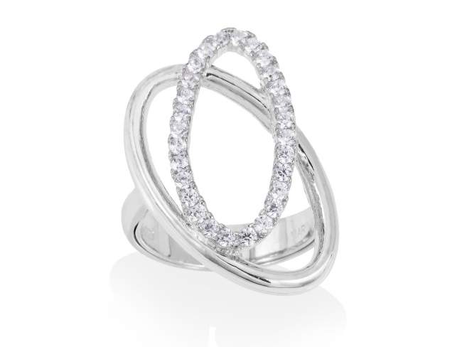 Ring AUSTRAL white in silver de Marina Garcia Joyas en plata Ring in rhodium plated 925 sterling silver and white cubic zirconia.  