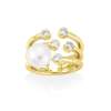 Ring HANOI pearl in golden silver