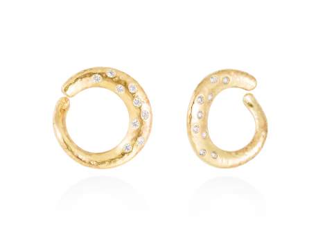 Earrings LAOS white in golden silver