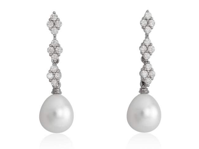  Earrings RUTH in silver de Marina Garcia Joyas en plata <p>Sterling silver gold plated, pearl. and cubic zirconia.</p>