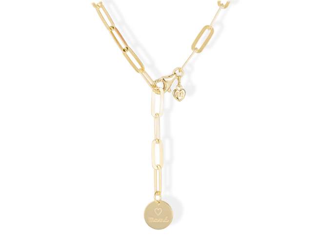 Necklace MAMÁ  in golden silver de Marina Garcia Joyas en plata Necklace in 18kt yellow gold plated 925 sterling silver. (Length of necklace: 46 cm. Size of pendant: 1,3 cm.)