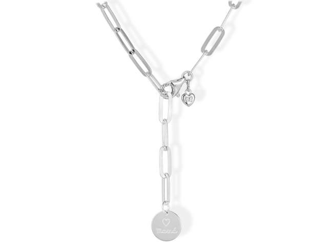 Necklace MAMÁ  in silver de Marina Garcia Joyas en plata Necklace in rhodium plated 925 sterling silver. (Length of necklace: 46 cm. Size of pendant: 1,3 cm.)