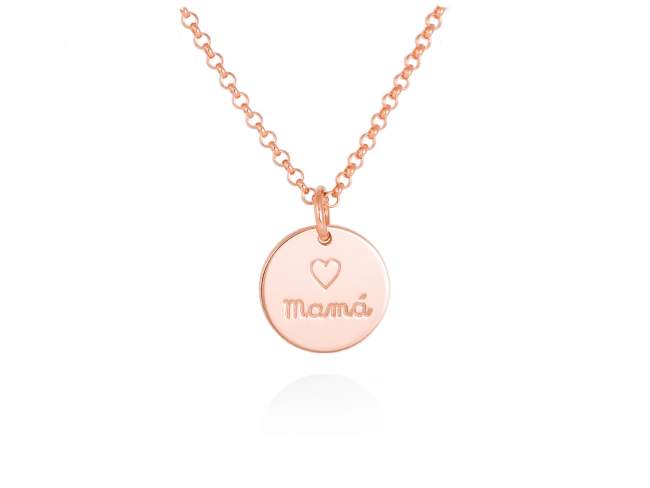 Necklace MAMÁ  in golden silver de Marina Garcia Joyas en plata Necklace in 18kt yellow gold plated 925 sterling silver. (Length of necklace: 45 cm. Size of pendant: 1,3 cm.)