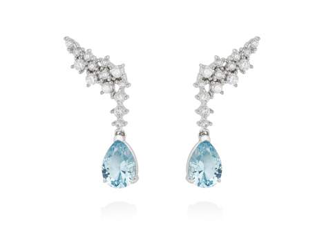 Earrings ELLA Blue in silver