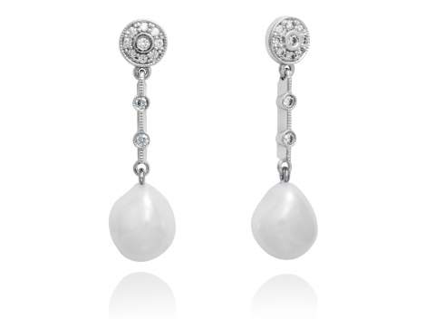 Earrings DANIELA Pearl in silver