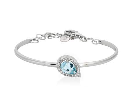 Bracelet EVA Blue in silver