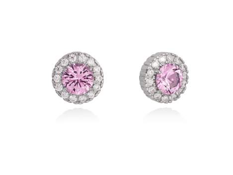 Earrings MAUI Pink in silver