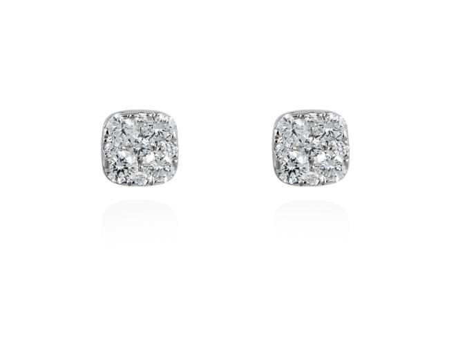Earrings in 18kt. Gold and diamonds de Marina Garcia Joyas en plata Earrings in rodhium plated 18kt white gold and 18 diamonds carat total weight 0.40  (Color: Top Wesselton (G) Clarity: SI).