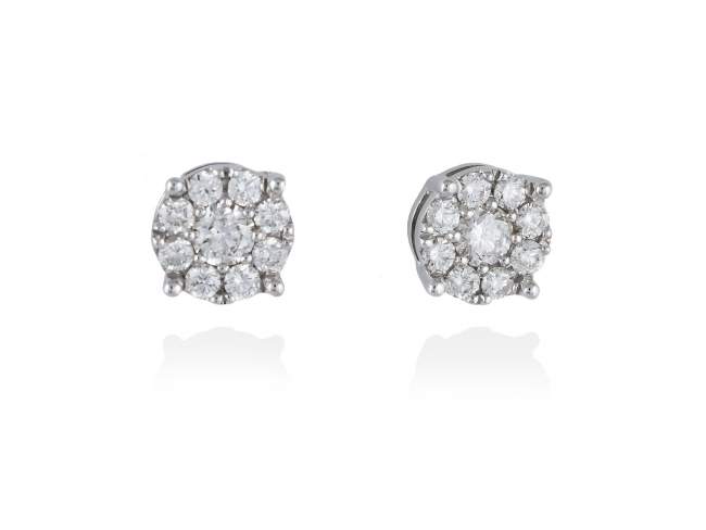 Earrings in 18kt. Gold and diamonds de Marina Garcia Joyas en plata Earrings in rodhium plated 18kt white gold with 18 diamonds carat total weight 0.34  (Color: Top Wesselton (G) Clarity: SI).