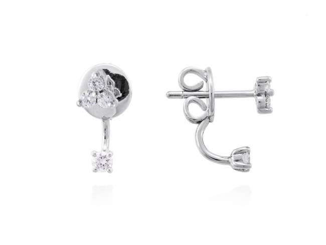 Earrings in 18kt. Gold and diamonds de Marina Garcia Joyas en plata Earrings in rodhium plated 18kt white gold with 8 diamonds carat total weight 0.27 (Color: Top Wesselton (G) Clarity: SI).