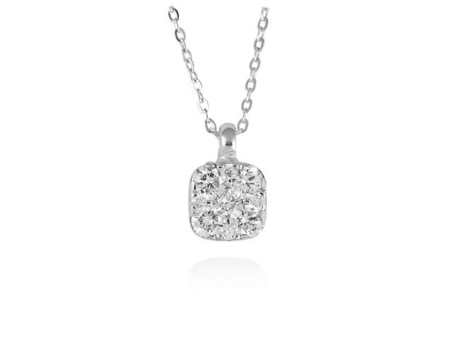 Necklace in 18kt. Gold and diamonds de Marina Garcia Joyas en plata Pendant in rodhium plated 18kt white gold with 9 diamonds carat total weight 0.20  (Color: Top Wesselton (G) Clarity: SI).(length: 40-42 cm.)
