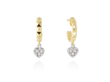 Earrings KLANDESTINE  in golden silver