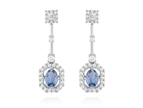 Earrings DAFNE blue in silver