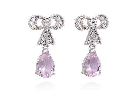 Earrings LEA Pink in silver