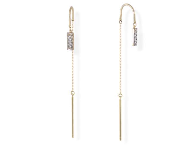 Earrings in 18kt. Gold and diamonds de Marina Garcia Joyas en plata Earrings in 18kt yellow gold with 8 diamonds carat total weight 0.07 (Color: Top Wesselton (G) Clarity: SI).