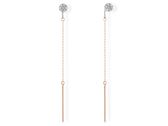 Earrings in 18kt. Gold and diamonds de Marina Garcia Joyas en plata Earrings in rose and white 18kt gold with 14 diamonds carat total weight 0.08  (Color: Top Wesselton (G) Clarity: SI).