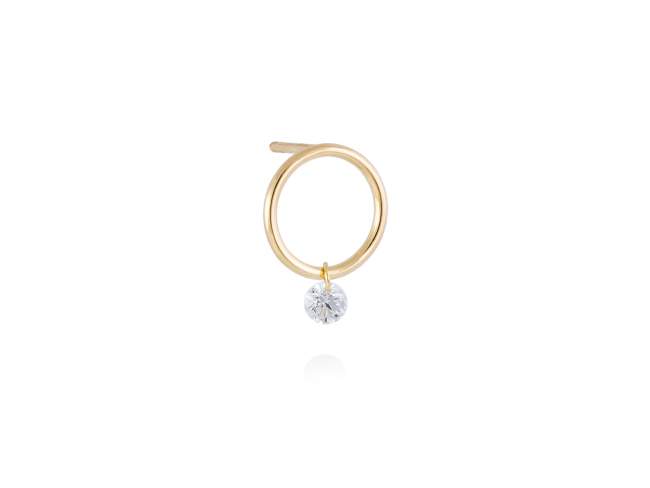Piercing BALLERINA ROUND in 18Kt Gold and diamond de Marina Garcia Joyas en plata Piercing in 18kt yellow gold with 1 diamond carat total weight 0.07 (Color: Wesselton (H) Clarity: SI) (With a laser drill on bezel facet).